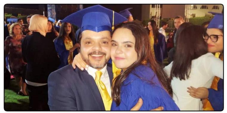محمد هنيدي سعيد بتخرج ابنته فاطمة